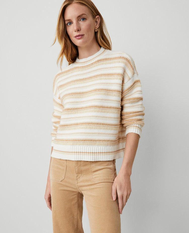 Petite Stripe Relaxed Sweater carousel Product Image 2