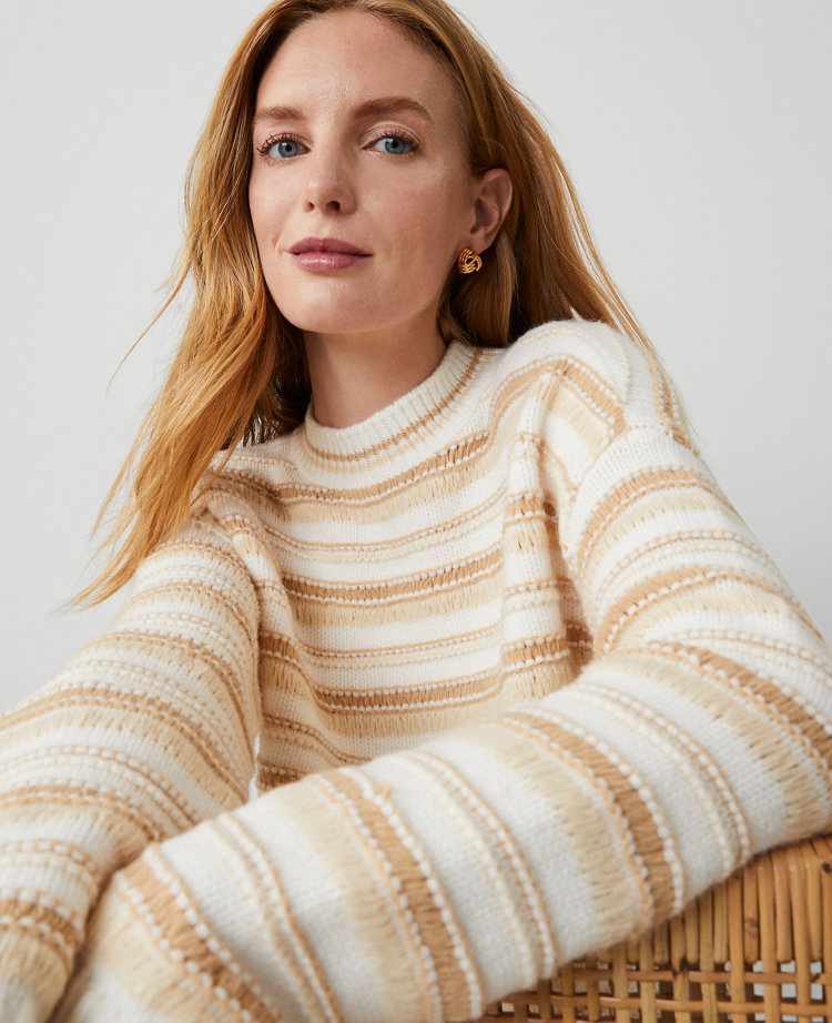 Petite Stripe Relaxed Sweater carousel Product Image 1