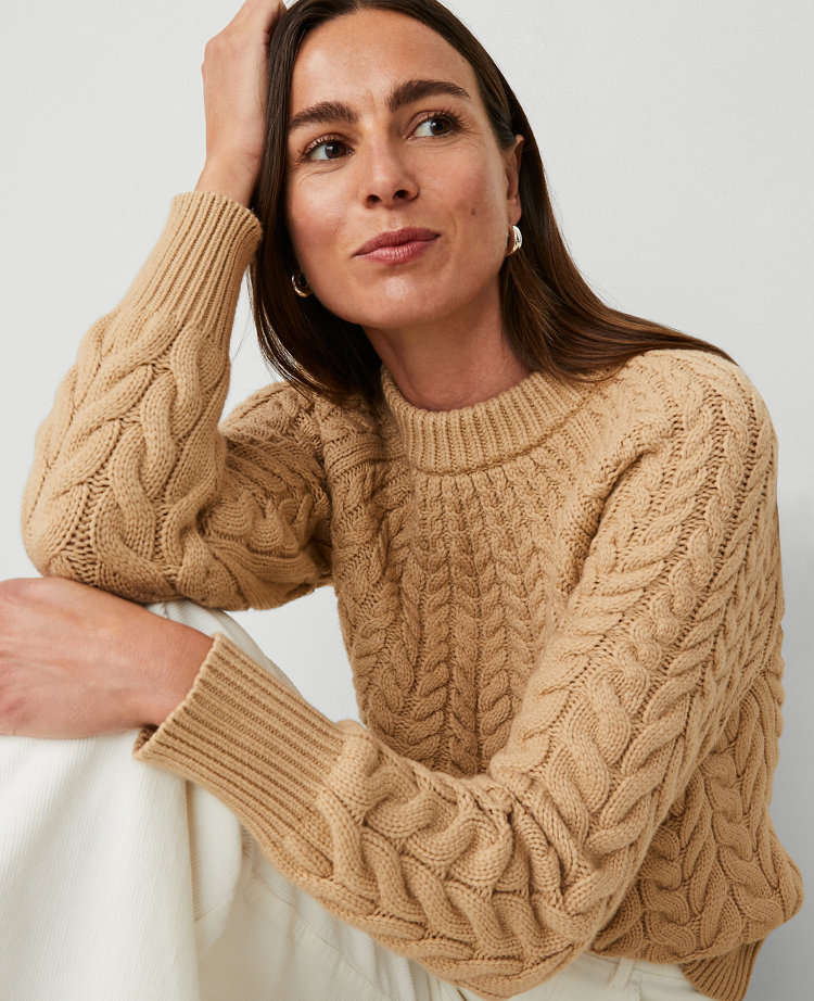 Cable Chunky Neck Sweater carousel Product Image 1