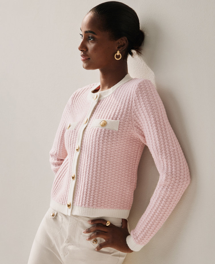 Women s Pink Cardigans Sweater Jackets Ann Taylor