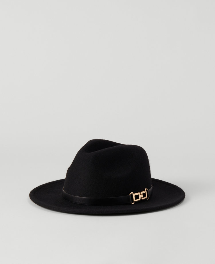 Ann Taylor Buckle Fedora Women's