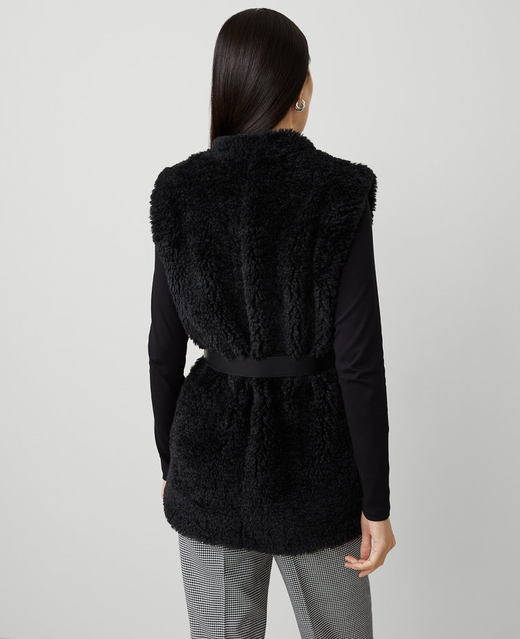 Petite fur vest best sale