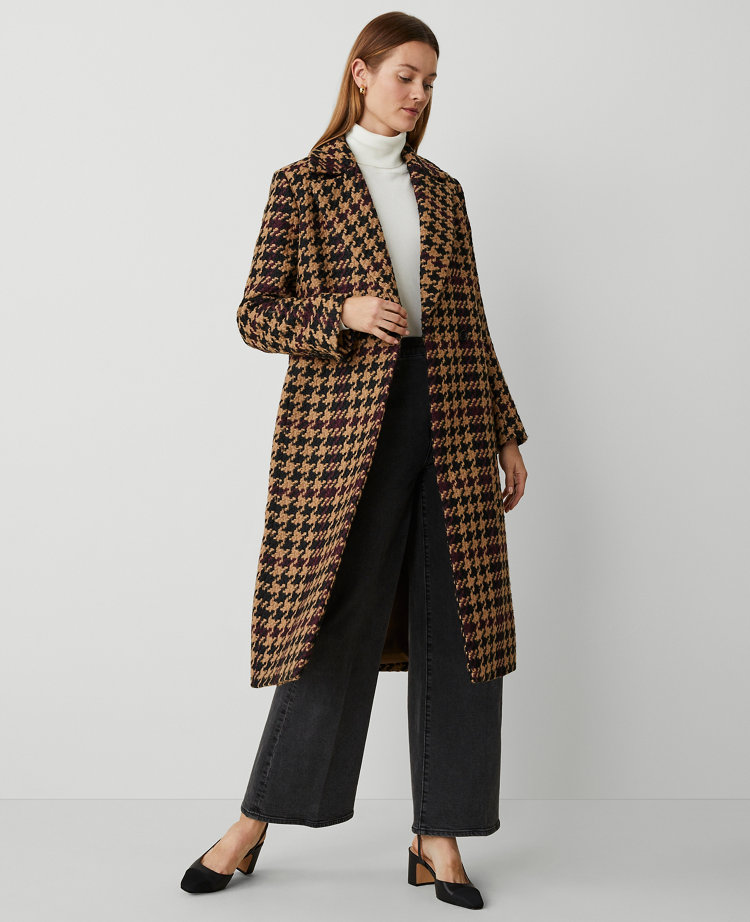 Petite Link Wool Blend Stand Collar Coat