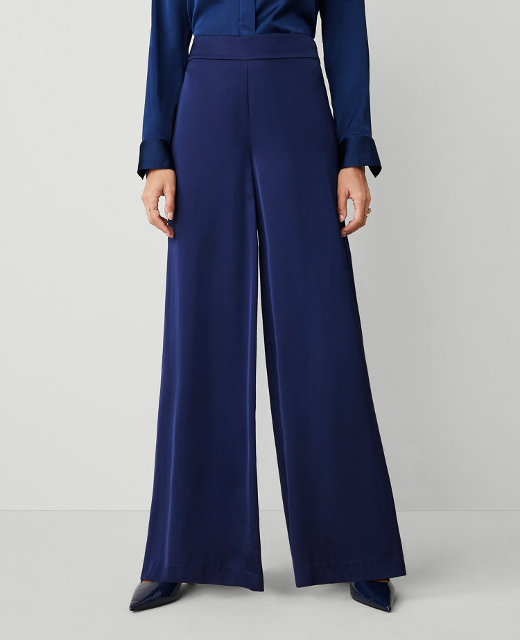 The Dramatic Wide-Leg Satin Pant