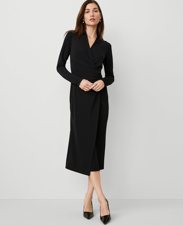 Petite Twist Waist Midi Dress