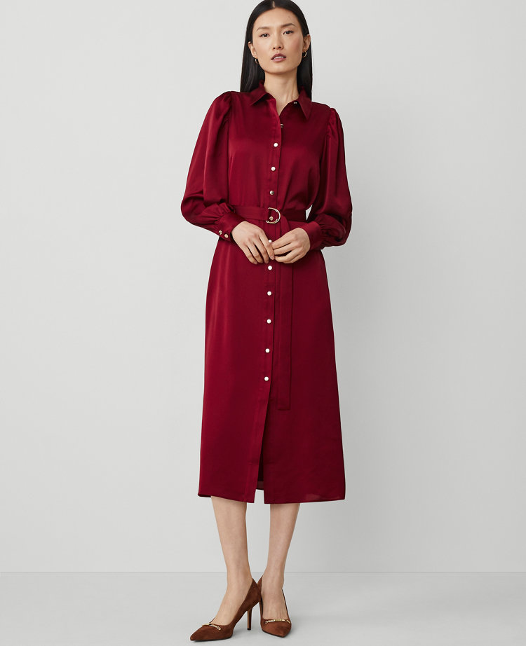 Petite Belted Midi Shirtdress carousel Product Image 2