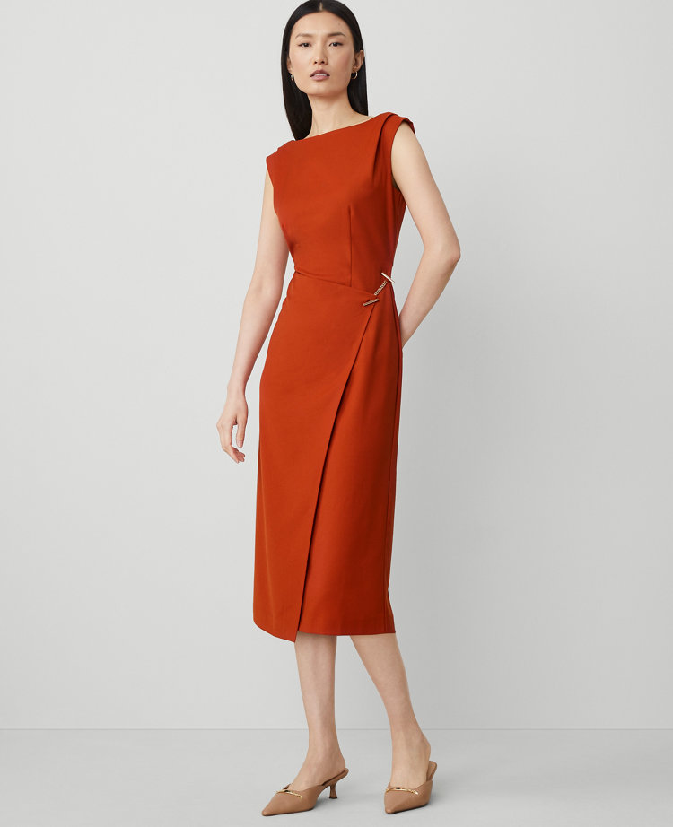 Ann taylor red dress online