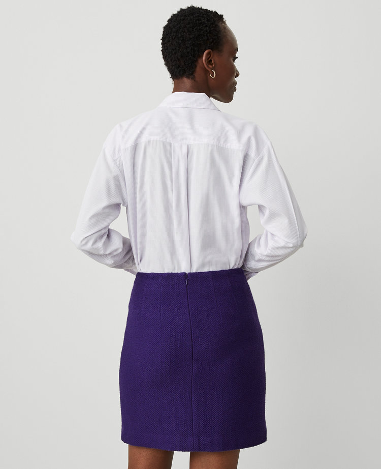 Tweed D-Ring Wrap Skirt