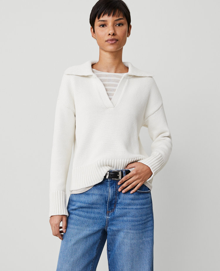 Petite Collared Sweater