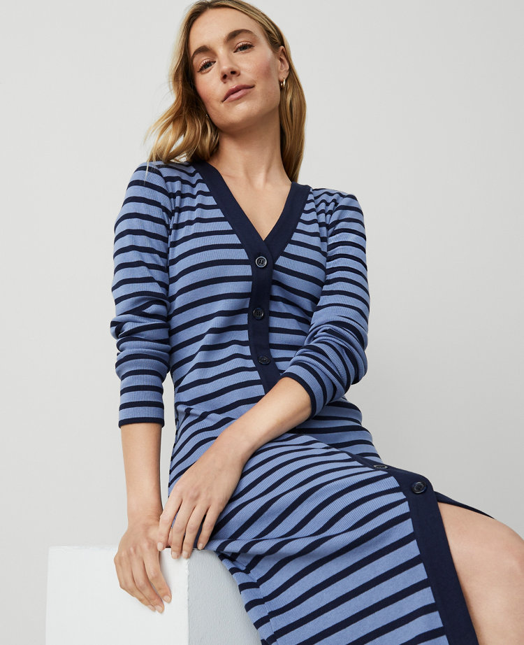 Petite Weekend Collection Stripe Column Midi Dress
