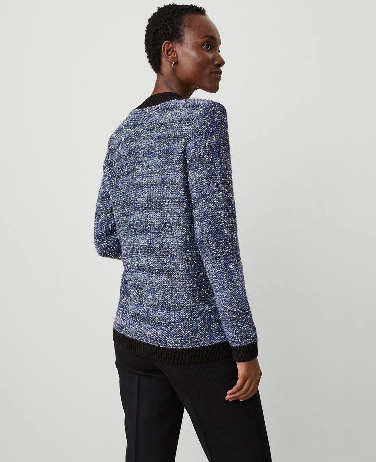 Petite Tweedy Texture Button Trim Jacket