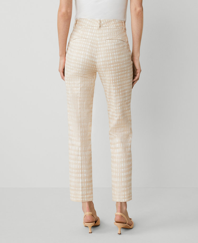The Relaxed Cotton Crop Pant in Plaid