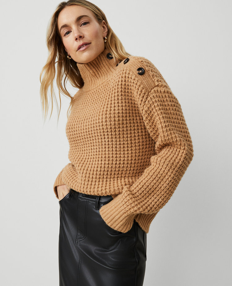 Petite Waffle Stitch Sweater