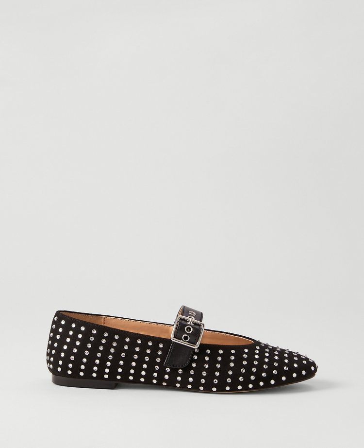 Buckle Jeweled Mary Jane Flat