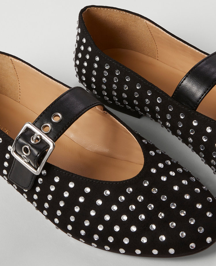 Buckle Jeweled Mary Jane Flat