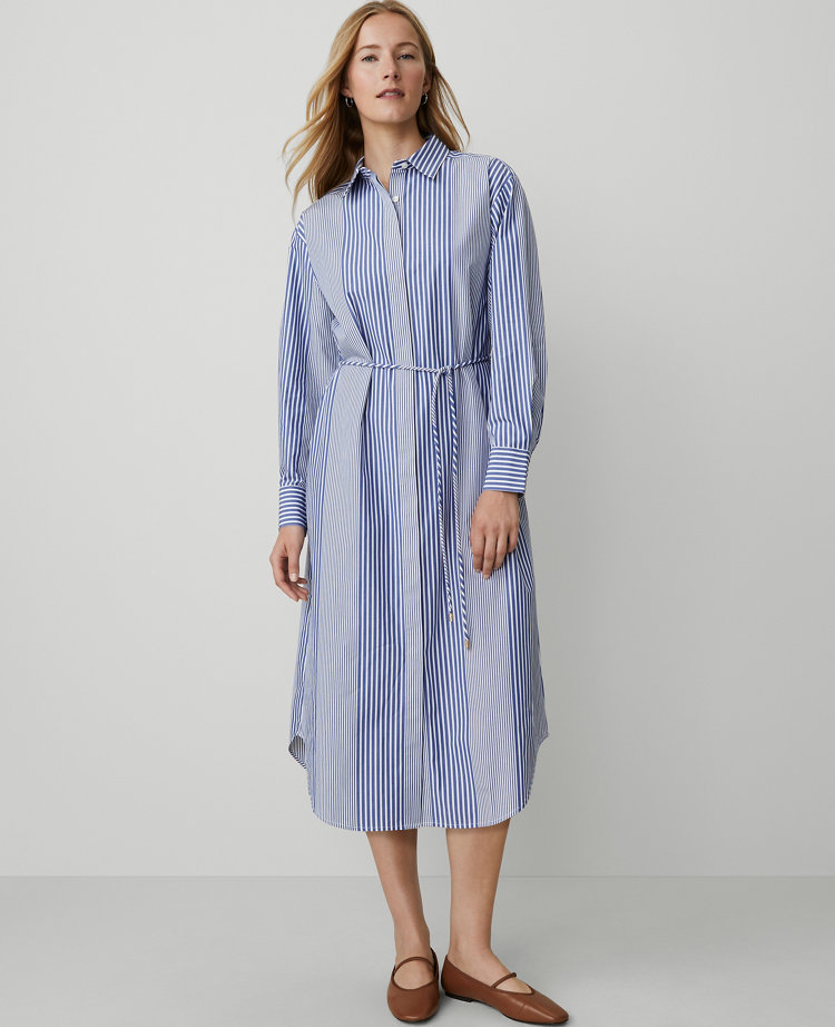 Weekend Collection Striped Midi Shirtdress
