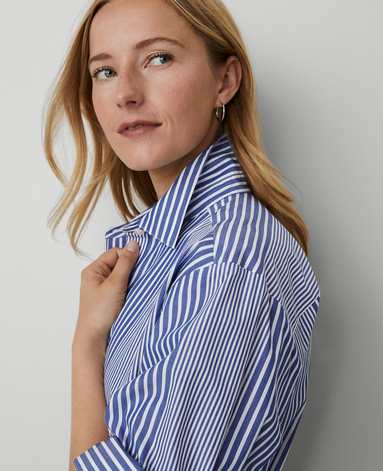 Weekend Collection Striped Midi Shirtdress