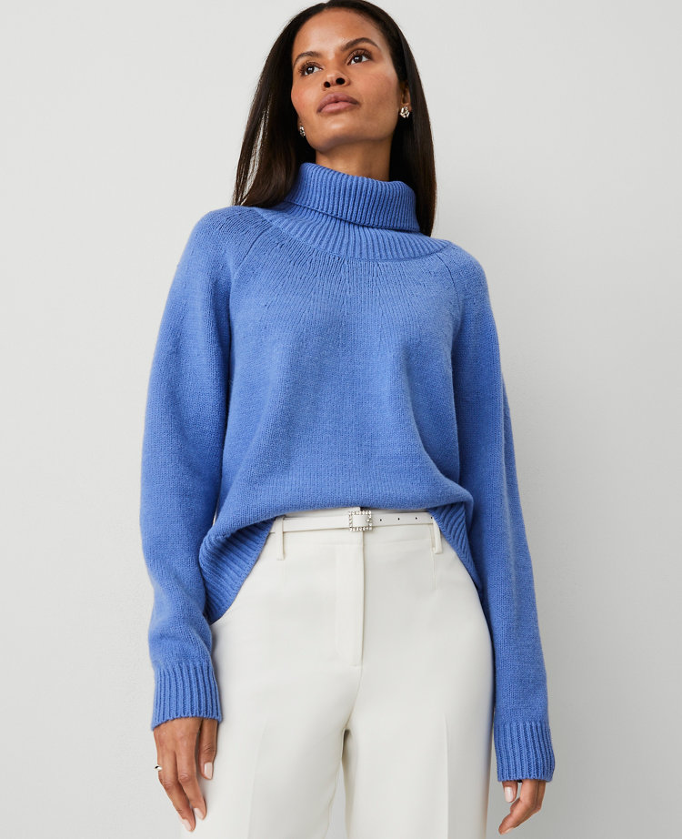 Fold Over Turtleneck Sweater carousel Product Image 2