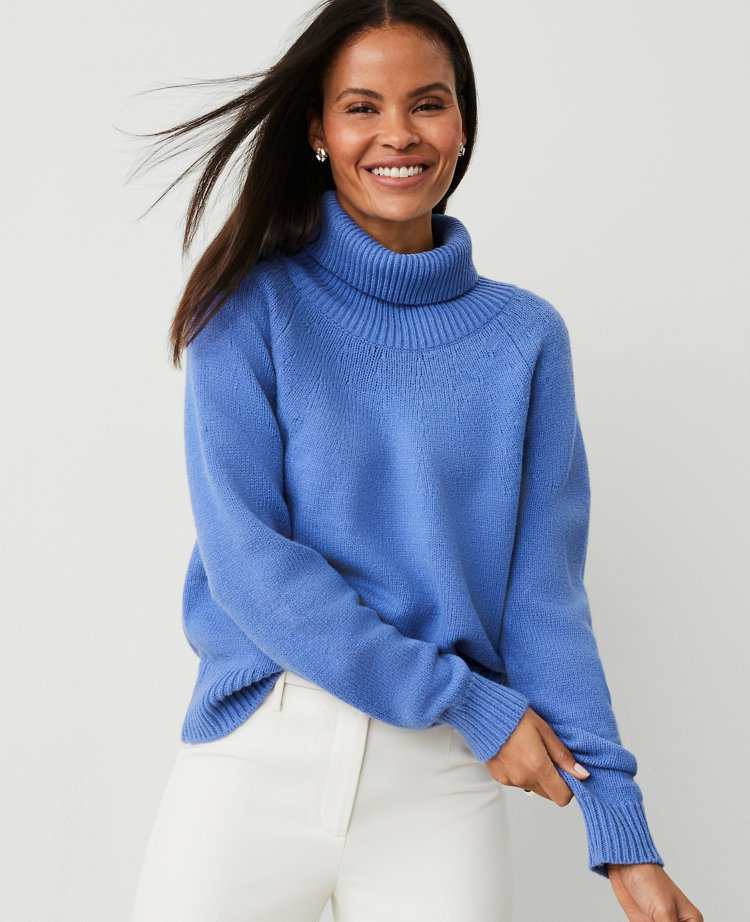 Fold Over Turtleneck Sweater