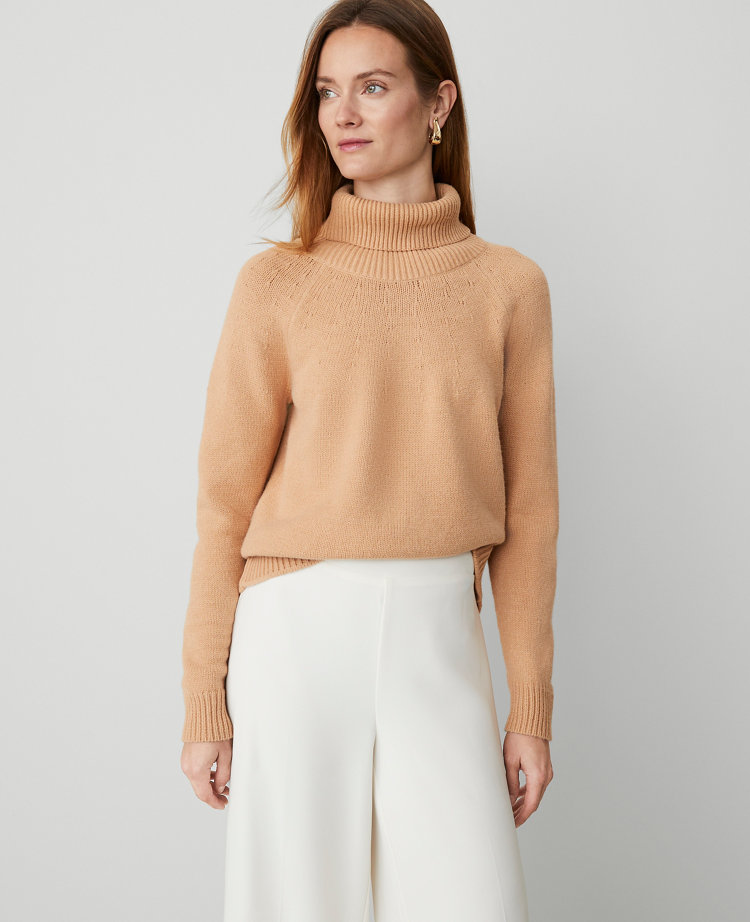 Fold Over Turtleneck Sweater