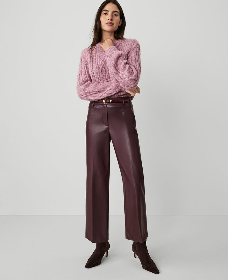 The Straight Ankle Faux Leather Pant