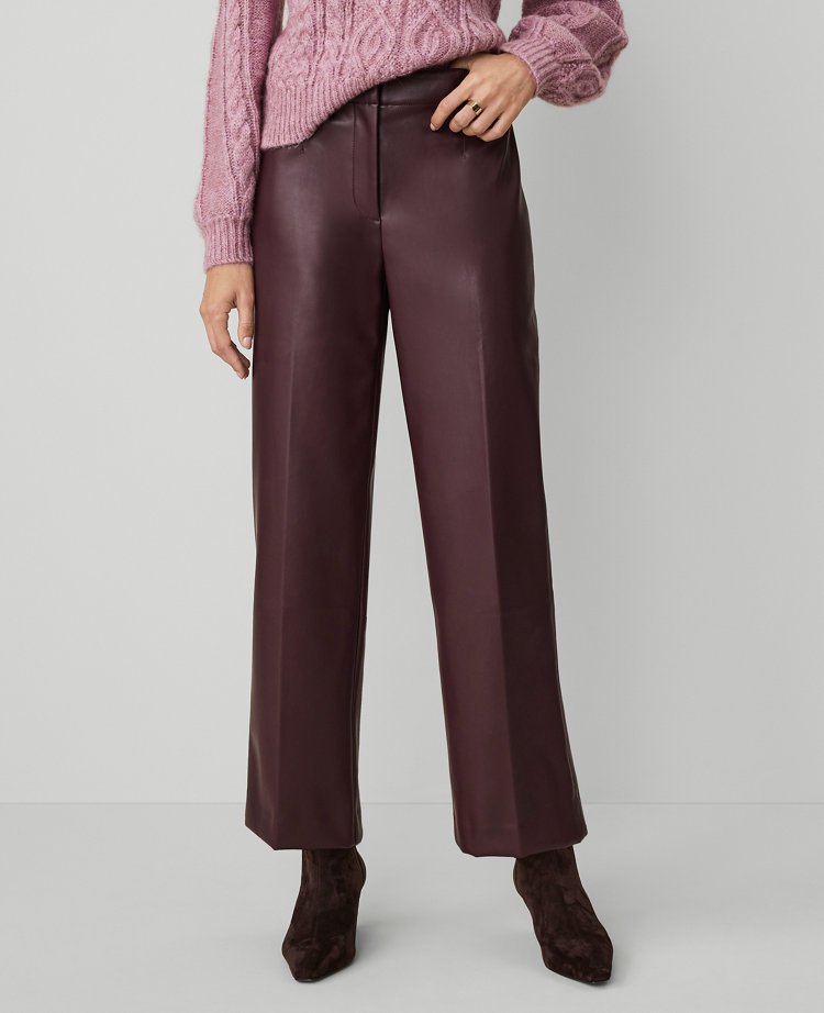 The Straight Ankle Faux Leather Pant