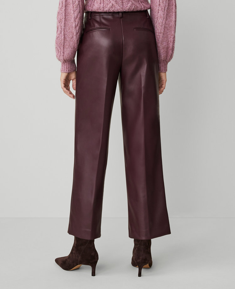 The Straight Ankle Faux Leather Pant