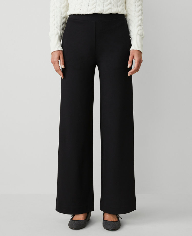 Petite Weekend Collection Ponte Straight Leg Pant