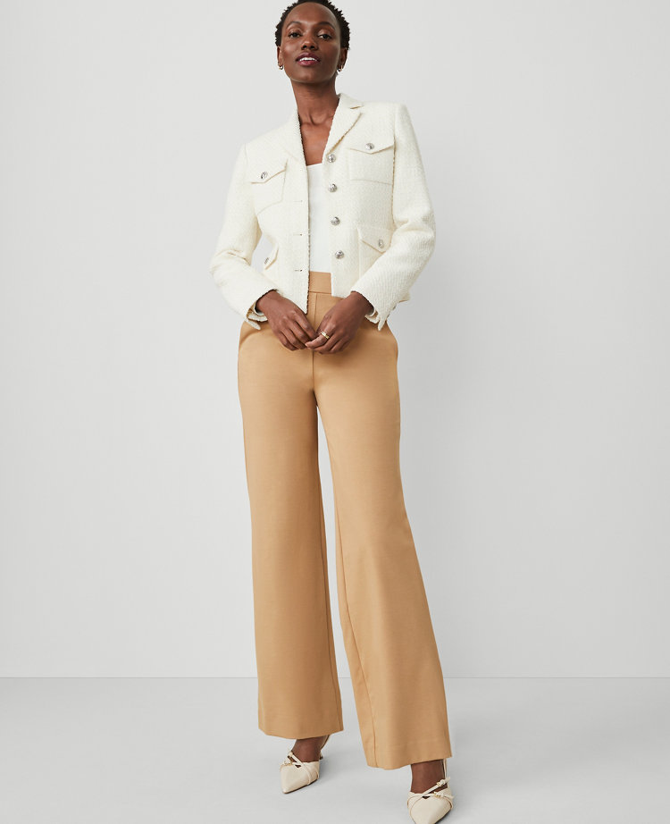 Petite Ponte Straight Leg Pant carousel Product Image 4