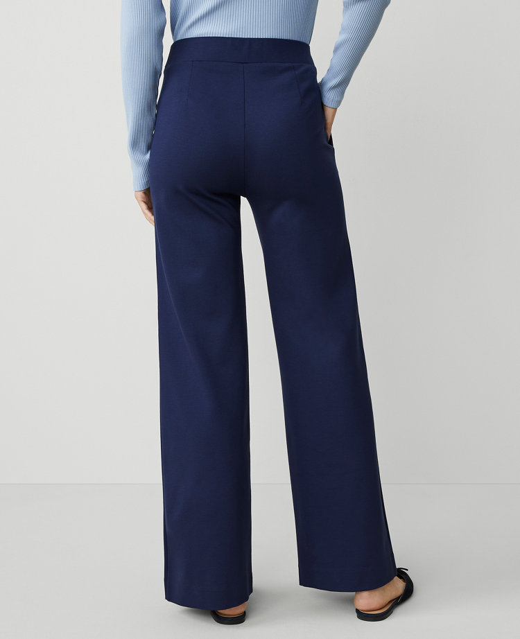 Petite Ponte Straight Leg Pant