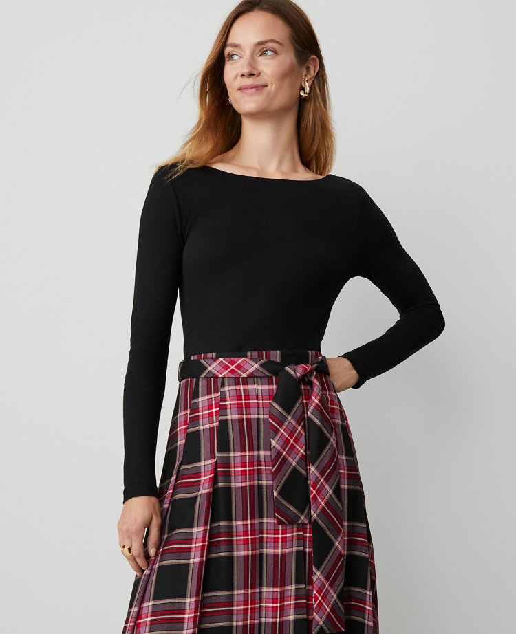 Petite Boatneck Low Back Top