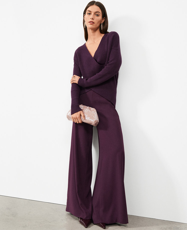 The Petite Dramatic Wide-Leg Crepe Pant