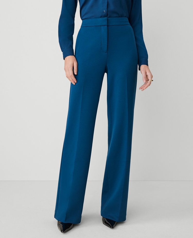 Ann Taylor The Petite Straight Leg Trouser Double Knit