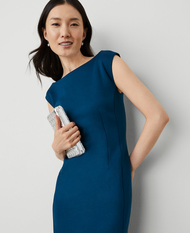 The Petite Cap Sleeve Sheath Dress in Double Knit