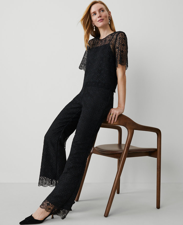 The Petite Flare Pant in Lace