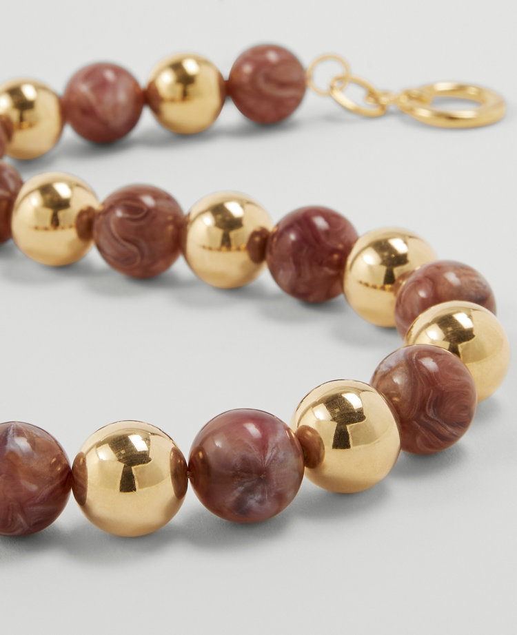 Italian Collection Enamel And Metal Ball Necklace
