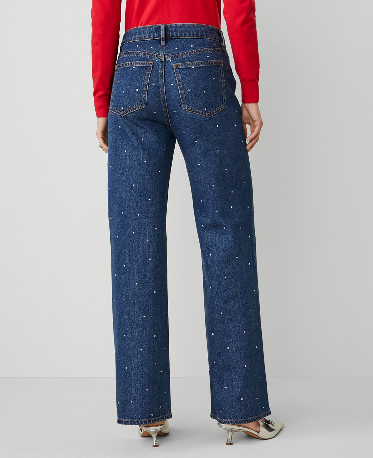 The Petite Embellished Wide-Leg Jean