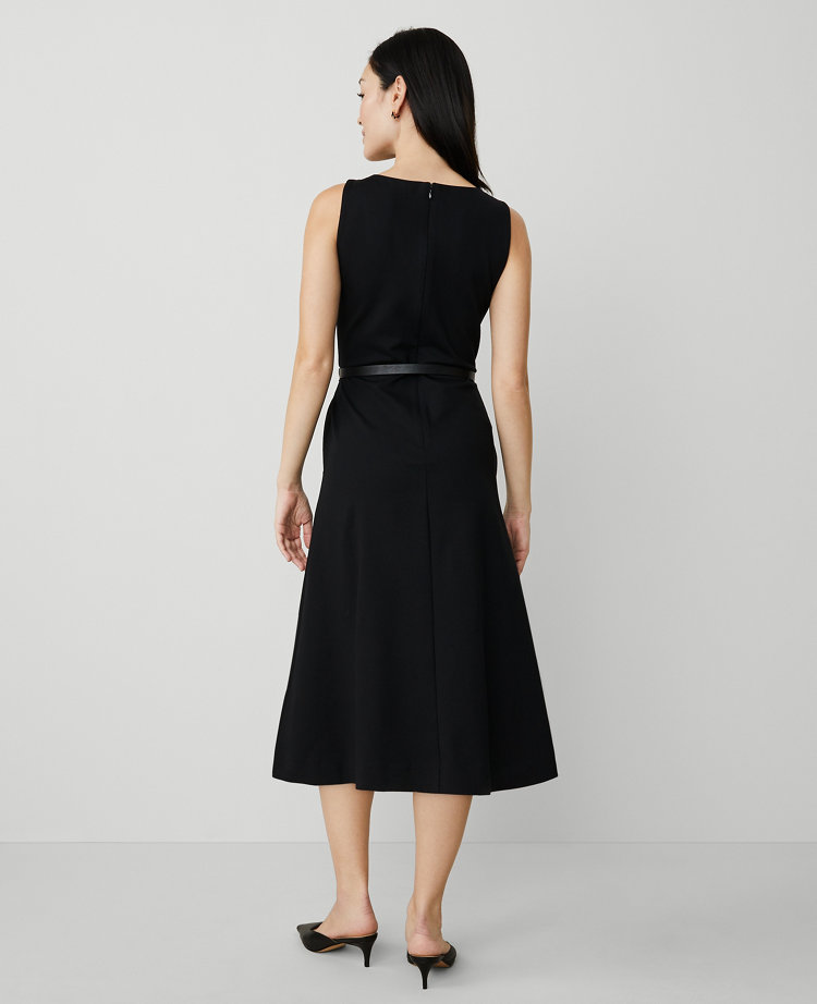 Ponte Sleeveless Midi Dress