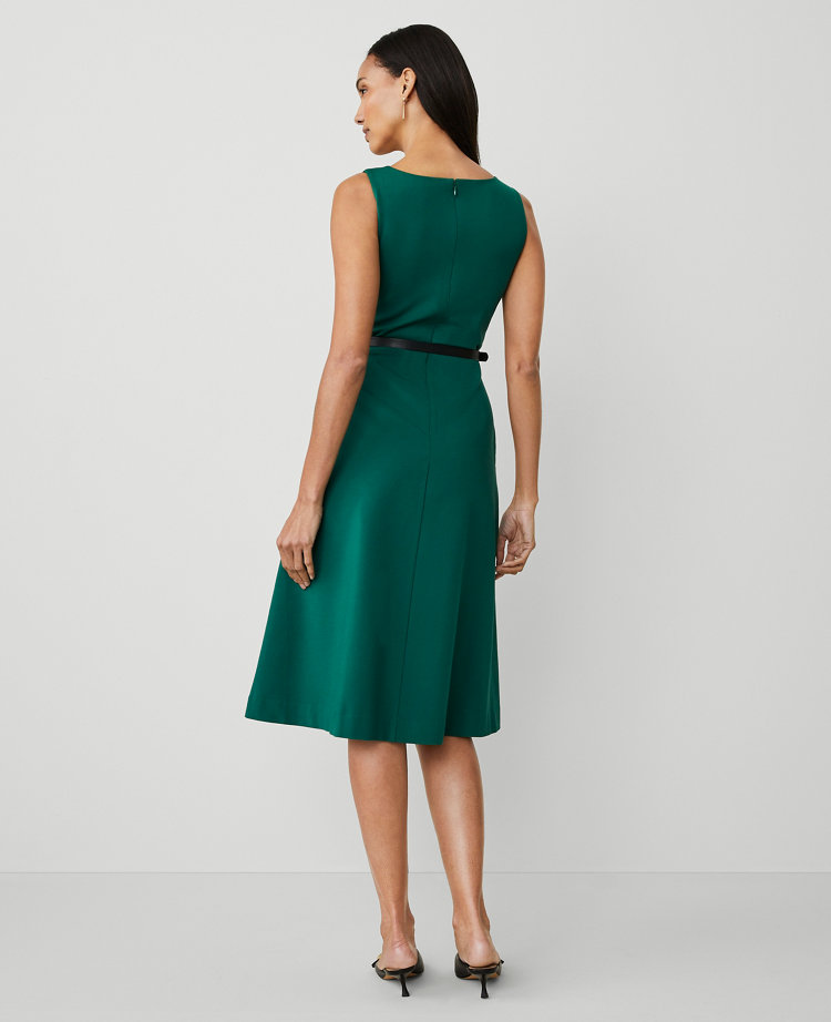 Ponte Sleeveless Midi Dress