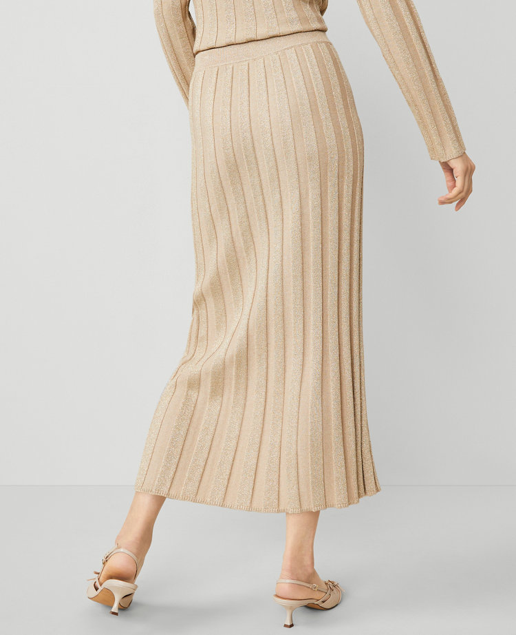 Shimmer Ribbed Sweater Skirt