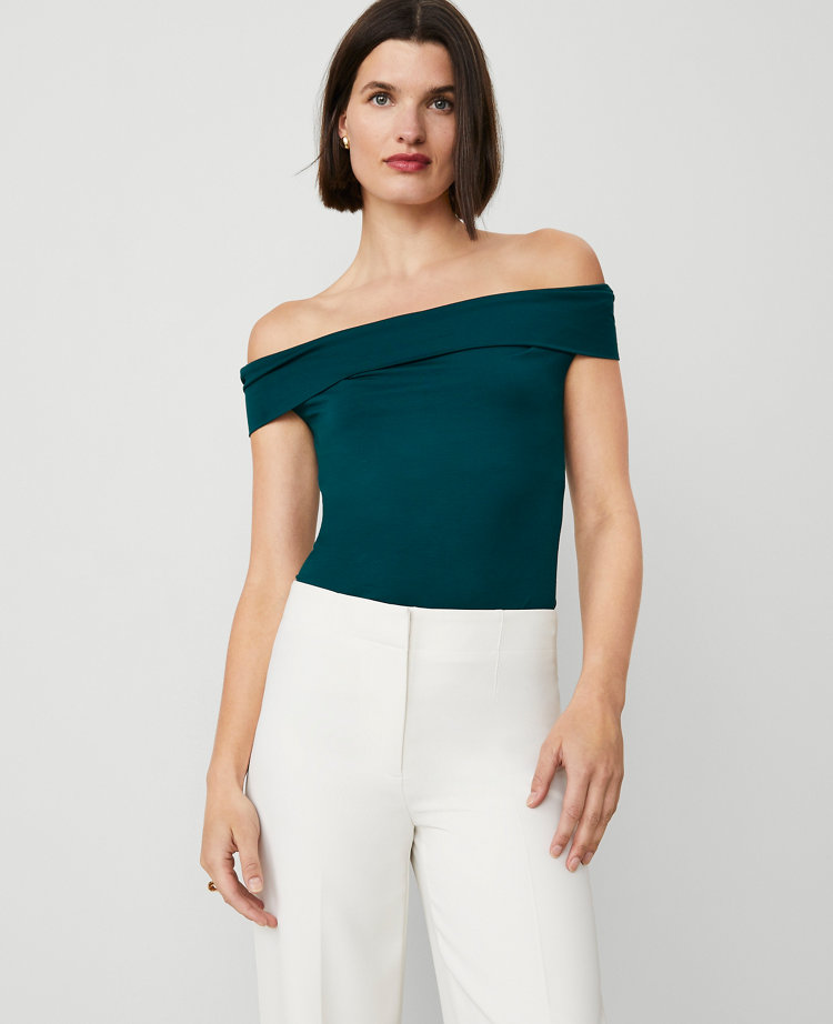 Petite Asymmetric One-Shoulder Top