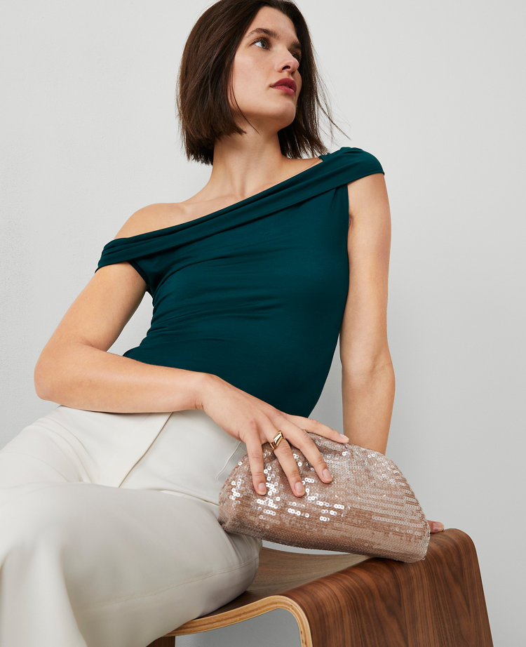 Petite Asymmetric One-Shoulder Top