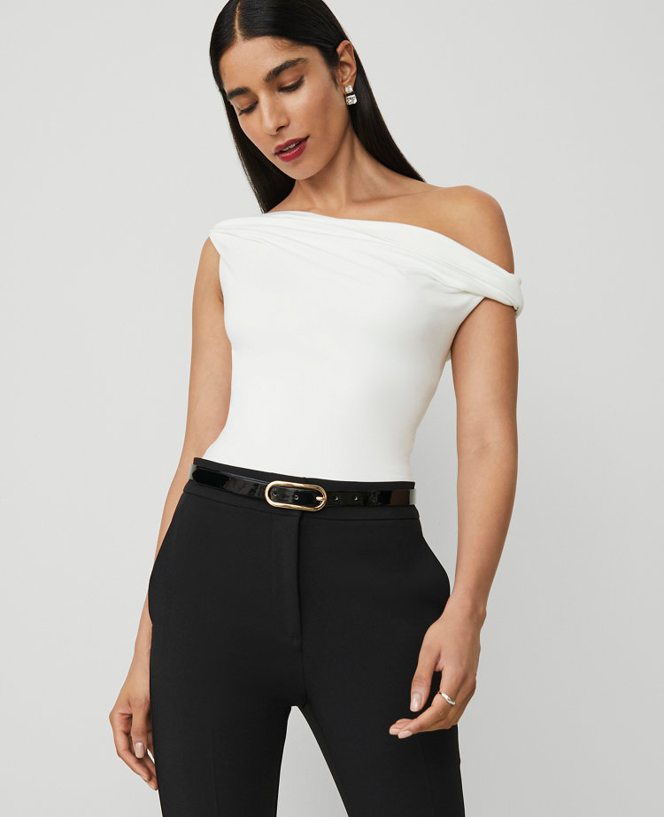 Petite Asymmetric One-Shoulder Top