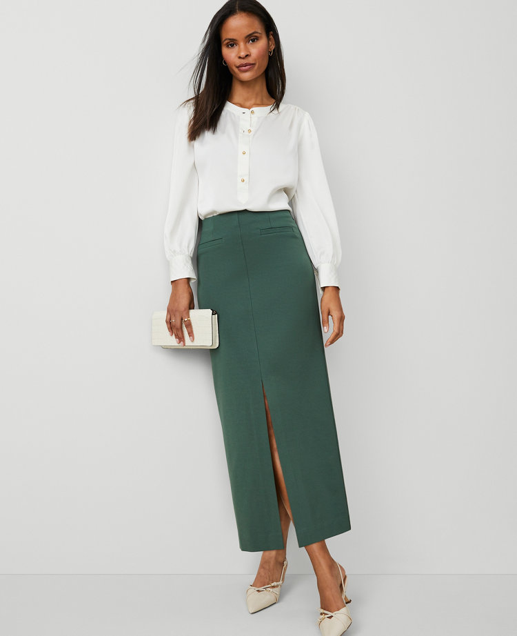 Ponte Pocket Maxi Skirt