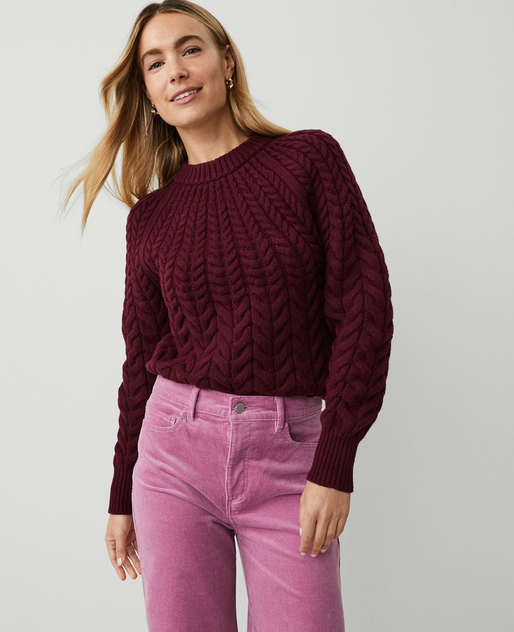 Petite Cable Chunky Neck Sweater carousel Product Image 2