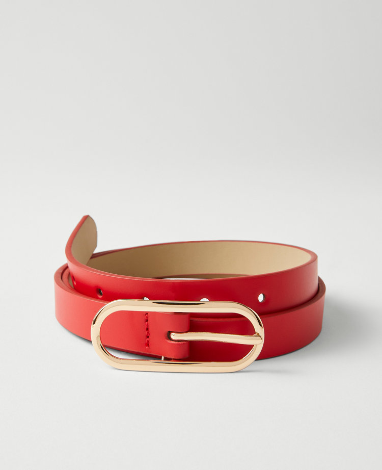 Oval Faux Leather Belt