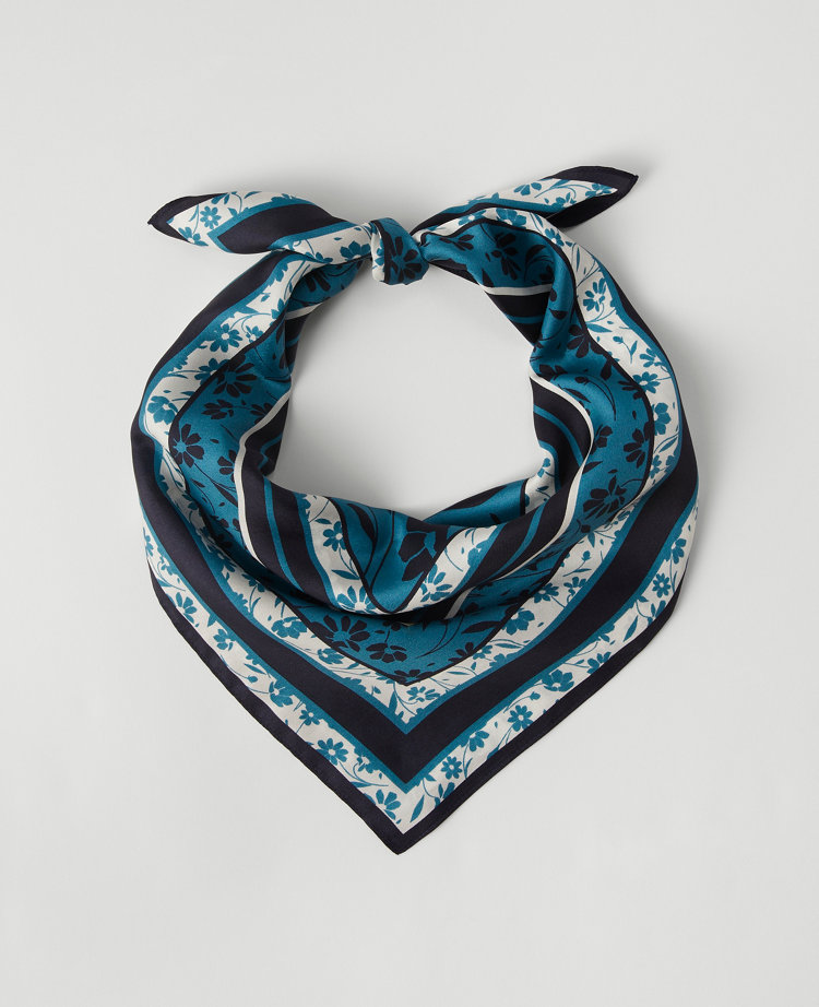 Floral Silk Little Scarf