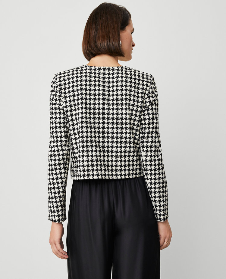 Houndstooth Double-Breasted Jacket