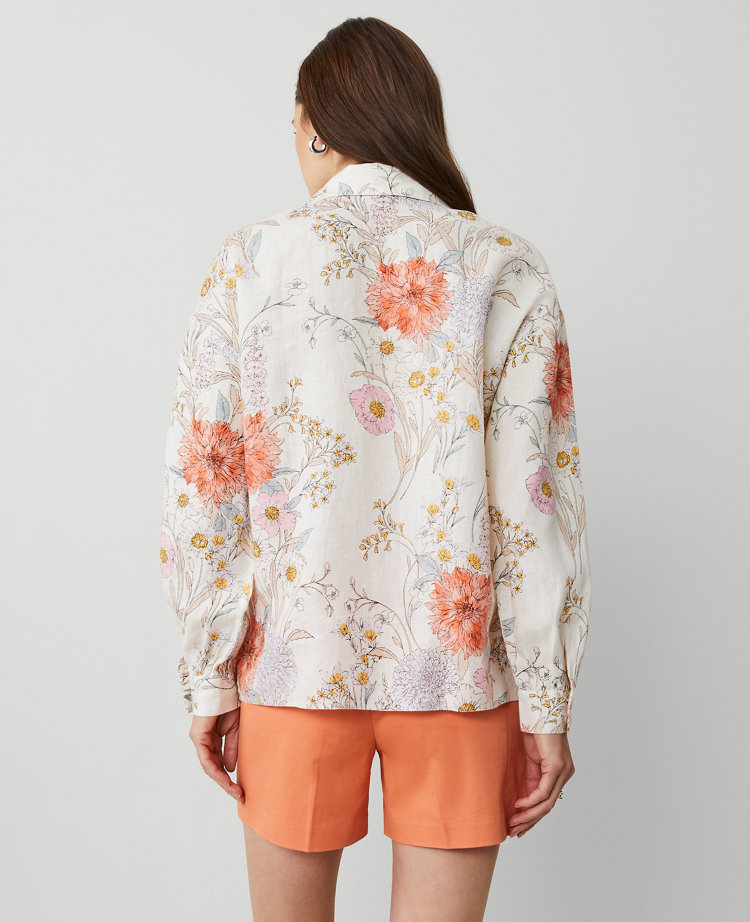 Linen Floral Top