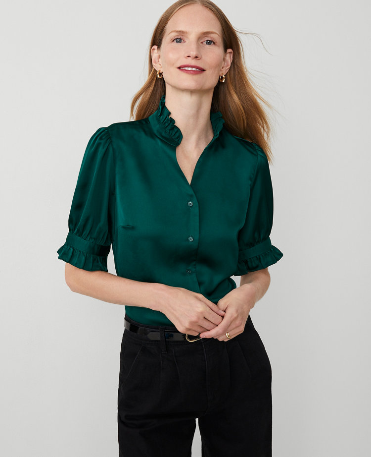 Ruffle Collar Blouse